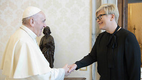 Ingrida Šimonytė pirmą kartą susitiko su Popiežiumi Pranciškumi