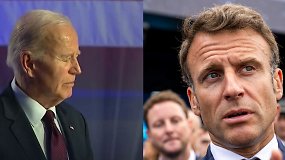 J.Bidenas sumaišė E.Macroną su prieš tris dešimtmečius mirusiu prezidentu
