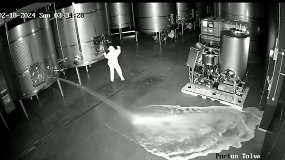 Nufilmuota, kaip vyras išpylė vyno už 2 mln. eurų