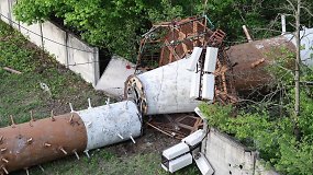 Parodė rusų nugriautą Charkivo TV bokštą