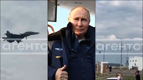 V.Putino lėktuvą Rusijoje pradėjo lydėti naikintuvai