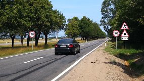Nelygus kelias A13, važiuojant iš Klaipėdos į Palangą