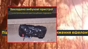 Po sprogimo Rusijoje nuo bėgių nulėkė krovininis traukinys
