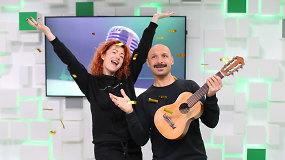 15min studijoje – „Eurovizijos“ finalininkai J.Didžiulis ir E.Jennings