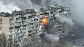 Atakuotas Kyjivas: liepsnoja gaisrai, dalis rajonų be elektros, vandens
