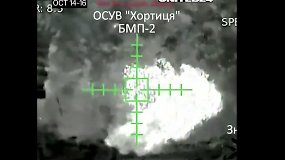 V.Zelenskis pasidalino video, kaip ukrainiečių dronai naikina rusų pozicijas