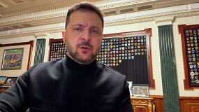 Volodymyras Zelenskis: trečiadienį vyks tri&scaron;alės derybos