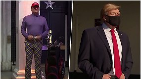 Po pralaimėtų rinkimų D.Trumpo figūrai teko persirengti – solidų kostiumą pakeitė golfo apranga