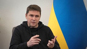 Ukrainos prezidento patarėjas M.Podoliakas: pulti Kremlių dronais nėra Ukrainos tikslas