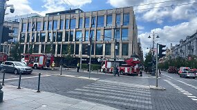 Gaisras Vilniaus centre: pro vie&scaron;bučio langus veržiasi dūmai