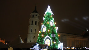 Kalėdų eglutės įžiebimas Vilniuje, Katedros aikštėje