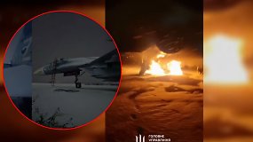 Rusijoje sunaikintas naikintuvas Su-30 ir trys lokomotyvai