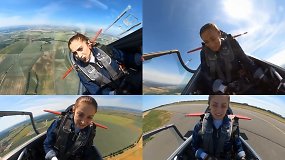 Nufilmuota siaubą kelianti akimirka: skrydžio metu atsidarė piloto kabinos viršus