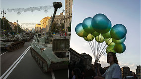Ukrainos nepriklausomybės diena: neįprastai tuščios Kyjivo gatvės ir oro pavojaus sirenos