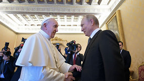 Vatikane popiežius Pranciškus susitiko su Rusijos prezidentu Vladimiru Putinu