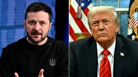 Donaldas Trumpas sako, kad Ukrainos prezidentas Volodymyras Zelenskis netrukus apsilankys JAV