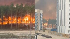 Armagedono vaizdai: milžini&scaron;kos liepsnos priartėjo prie kosmodromo miestelio gyventojų