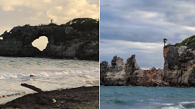 Griuvo vienas populiariausių gamtos stebuklų – turistai nebegalės aplankyti žymiosios „Punta Ventana“ uolos