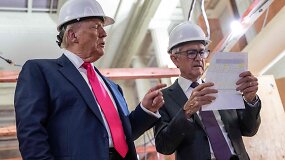 Nufilmuota: per įtemptą vizitą centriniame banke &ndash; Donaldo Trumpo ir banko vadovo ginčas