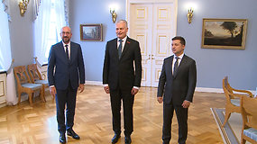 Lietuvos, Ukrainos prezidentai ir EVT pirmininkas dalyvavo trišaliame susitikime