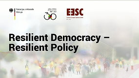 RESC diskusija „Resilient Democracy – Resilient Policy“ (anglų k.)