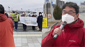Ruošiamasi į vandenyną išpilti radioaktyviomis dalelėmis užterštą vandenį iš Fukušimos – gyventojai protestuoja