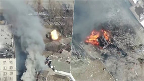 Mariupolio uoste apšaudomos Rusijos karinės transporto priemonės