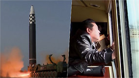 Šiaurės Korėja paskelbė naujos raketos paleidimo įrašą – šis atrodo, kaip kino filmas