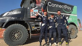 Iš Dakaro ralio grįžo „ConnectPay“ komanda:  V.Paškevičius, T.Gužauskas ir S.Volkovas
