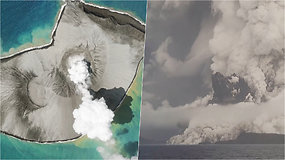 Apokaliptiniai vaizdai iš Tongos: sprogęs ugnikalnis be ryšio paliko visą Naująją Zelandiją