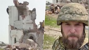 Ukrainos karys kalba apie Donecko srityje sugriautą cerkvę: „Jie tyčia sugriovė savo bažnyčią!“