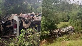 Brazilijoje į uolą įsirėžė autobusas – žuvo 11 žmonių, dar 20 buvo sužeisti