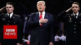 Did President Trump forget the words to the national anthem? - BBC News