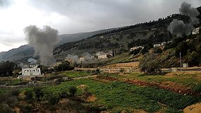 Užfiksuota, kaip Iš Libano paleistos raketos smūgiavo Izraeliui