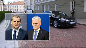 Gintautas Paluckas atvyko pas Gitaną Nausėdą pokalbiui po žurnalistinio tyrimo
