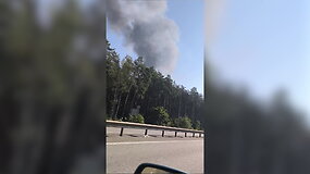 Stotyje prie Vilniaus liepsnoja 8 vagonai su dujomis