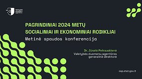 Spaudos konferencija: 2024 m. pagrindiniai &scaron;alies ekonominiai ir socialiniai rodikliai