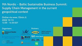 Šiaurės ir Baltijos šalių tvaraus verslo susitikimas: tiekimo grandinės valdymas dabartiniame geopolitiniame kontekste