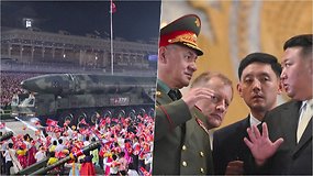 Šiaurės Korėjoje surengtas iškilmingas karinis paradas: pasirodė ir S.Šoigu