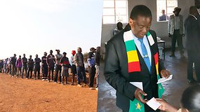 Zimbabvė renkasi lyderį, tarp 12 kandidatų – perversmo būdu į valdžią atėjęs prezidentas