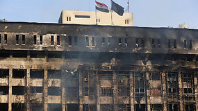 Egipto policijos būstinėje kilo gaisras