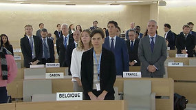 Tylos minutė JT Žmogaus teisių taryboje: pagerbė aukas Izraelyje ir Gazos Ruože