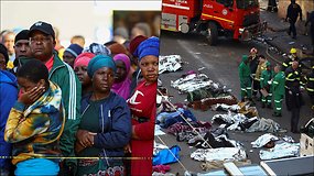 Aukų skaičius po gaisro Johanesburge išaugo iki 73, pastate glaudėsi benamiai