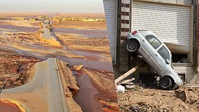 Libiją užpylė pražūtingi potvyniai: manoma, kad žuvo 2000 žmonių