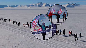 „Šalčiausią” planetos maratoną laimėjo amerikiečiai: nepalaužė nei nuožmus vėjas, nei minusas