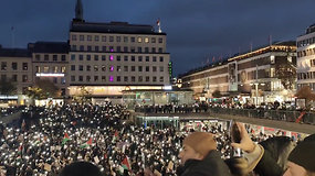Propalestiniškas protestas Stokholme pritraukė minias palaikytojų