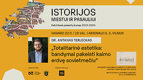 Dr. Antano Terlecko paskaita „Totalitarinė estetika: bandymai pakeisti kaimo erdvę sovietmečiu“