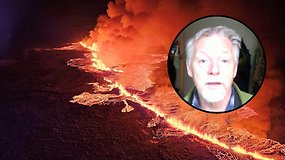 Vulkanologas paaiškino, ar išsiveržimas Islandijoje pakenks skrydžiams