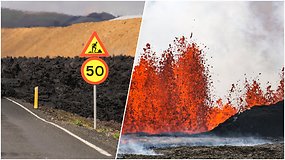 Islandijos ugnikalnis nerimsta: spjaudant lavai iš turistų centro evakuojami žmonės
