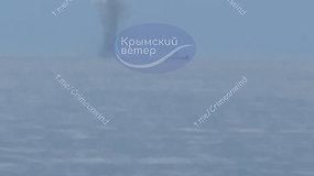 Juodojoje jūroje galimai dega didelis Rusijos desantinis laivas „Cesar Kunikov“